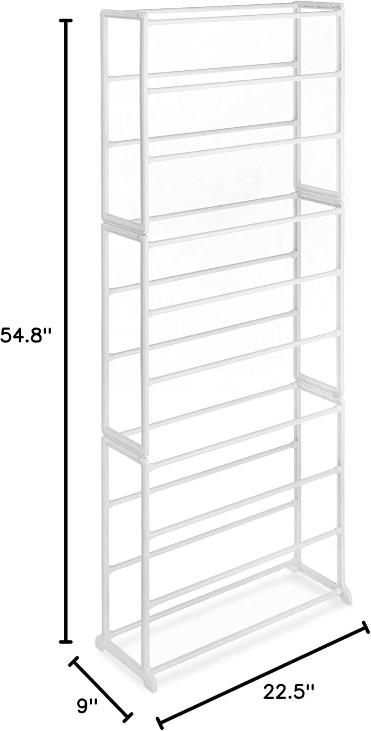 imageWhitmor 10 Tier Shoe Tower 30 Pair Closet Organizer White30 Pair 10 Tier