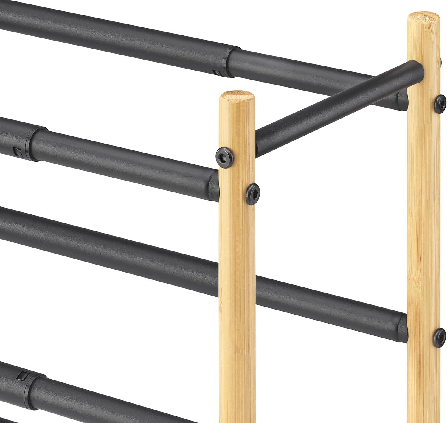 imageWhitmor 10 Tier Shoe Tower 50 Pair Chrome3tier bamboo Matte Black