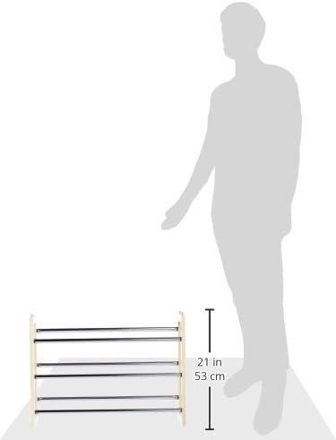 imageWhitmor 10 Tier Shoe Tower 50 Pair ChromeWood Chrome