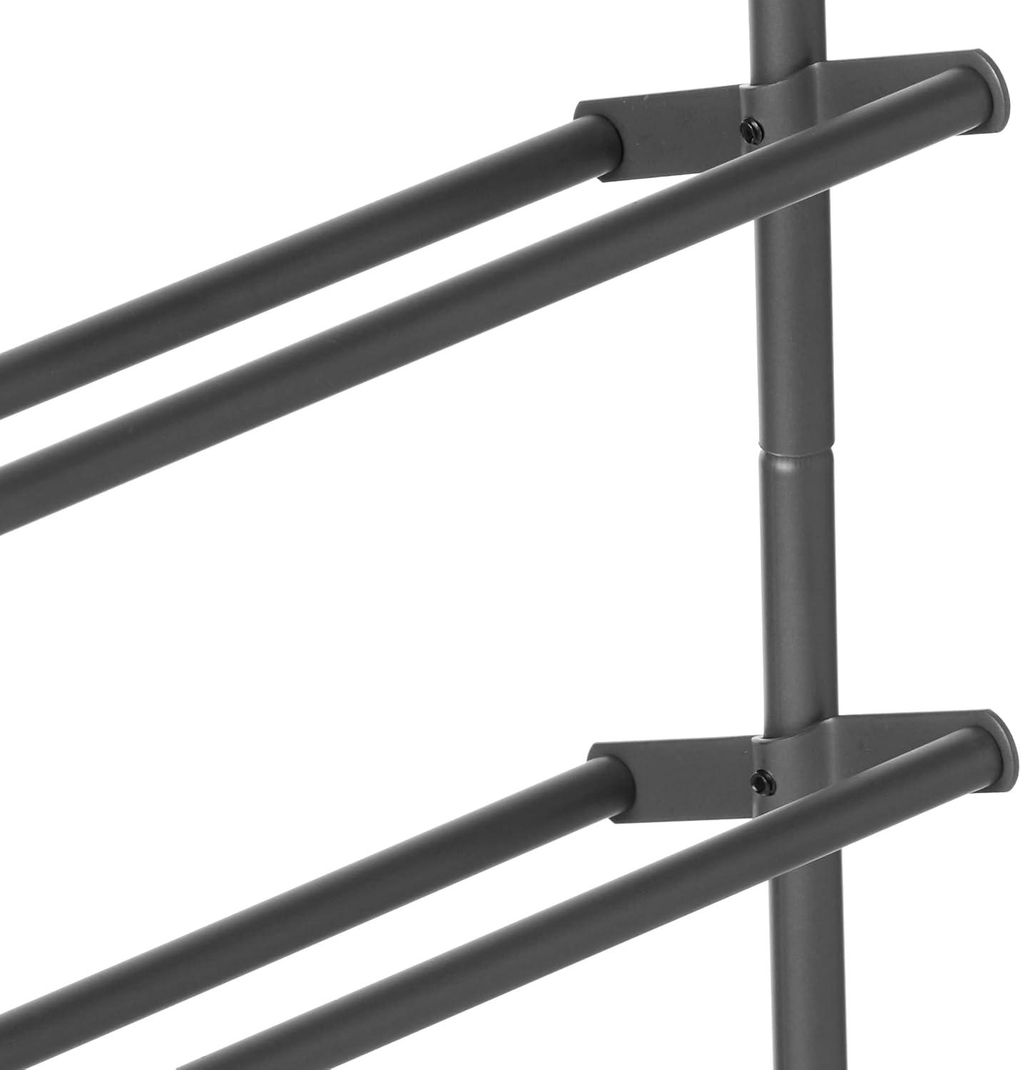 imageWhitmor 18 Pair Over The Door Shoe Organizer 6 Tier Heavy Duty Metal Shoe Organizer for Closet Hanging Shoe Rack for Closet Organizer ampamp Storage 42quot L x 227quot W x 75quot H Gunmetal Gray18 PairGunmetal Gray