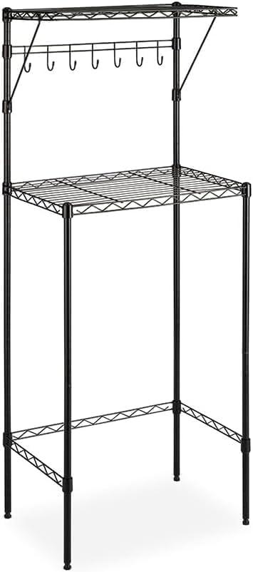 imageWhitmor 3 Tier Shelving Unit Metal Storage Shelves Adjustable Heavy Duty Shelf with Wheels 400 lbs Capacity per Shelf 1200 lbs Total for Home Garage Workshop 23quotL x 13quotW x 30quotH Chrome1535L x 2125W x 566H