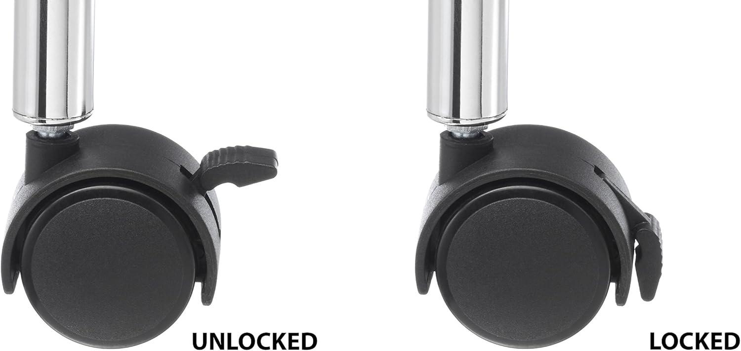 imageWhitmor 3 Tier Shelving Unit Metal Storage Shelves Adjustable Heavy Duty Shelf with Wheels 400 lbs Capacity per Shelf 1200 lbs Total for Home Garage Workshop 23quotL x 13quotW x 30quotH Chrome3TIER 23 L x 13 W x 33 H