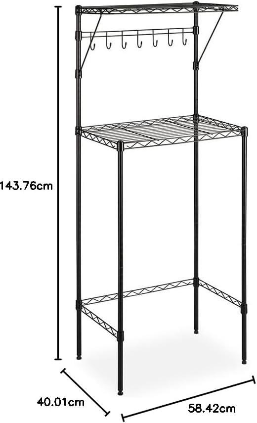 imageWhitmor 3 Tier Shelving Unit Metal Storage Shelves Adjustable Heavy Duty Shelf with Wheels 400 lbs Capacity per Shelf 1200 lbs Total for Home Garage Workshop 23quotL x 13quotW x 30quotH Chrome1535L x 2125W x 566H