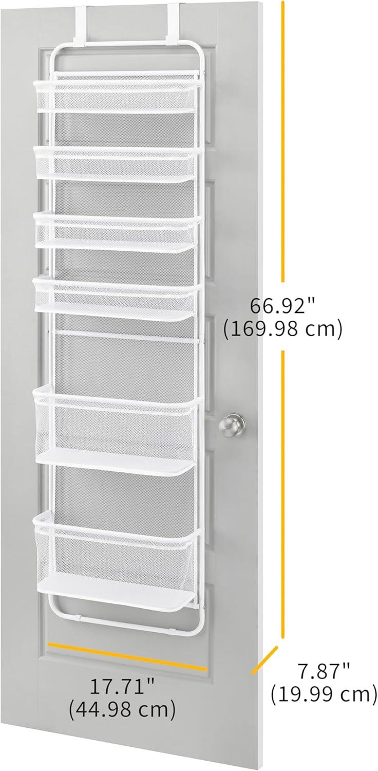 imageWhitmor 36 Pair OverTheDoor RackGunmetal Gray Shoe OrganizerWhite