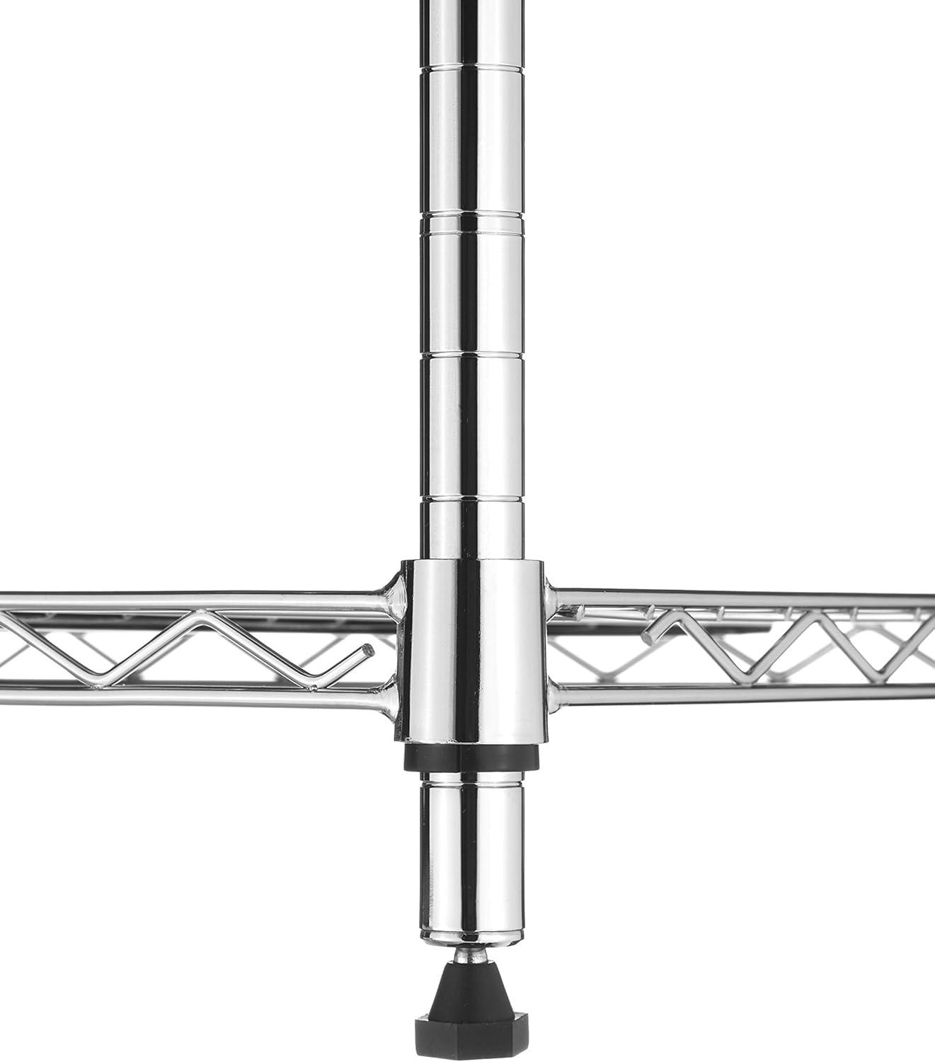 imageWhitmor 3Wire Shelving Unit Metal Storage Shelves Easy Assembly Home Organizer for Pantry Kitchen Garage Plant1tier 15l X 14w X 15h chrome