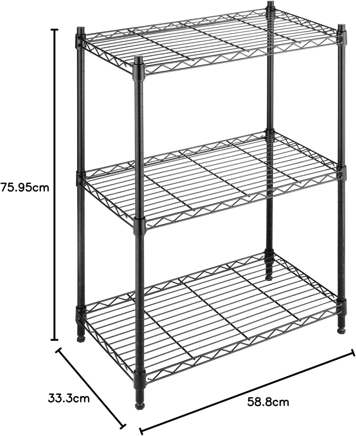 imageWhitmor 3Wire Shelving Unit Metal Storage Shelves Easy Assembly Home Organizer for Pantry Kitchen Garage Plant3tier 23l X 13w X 30h