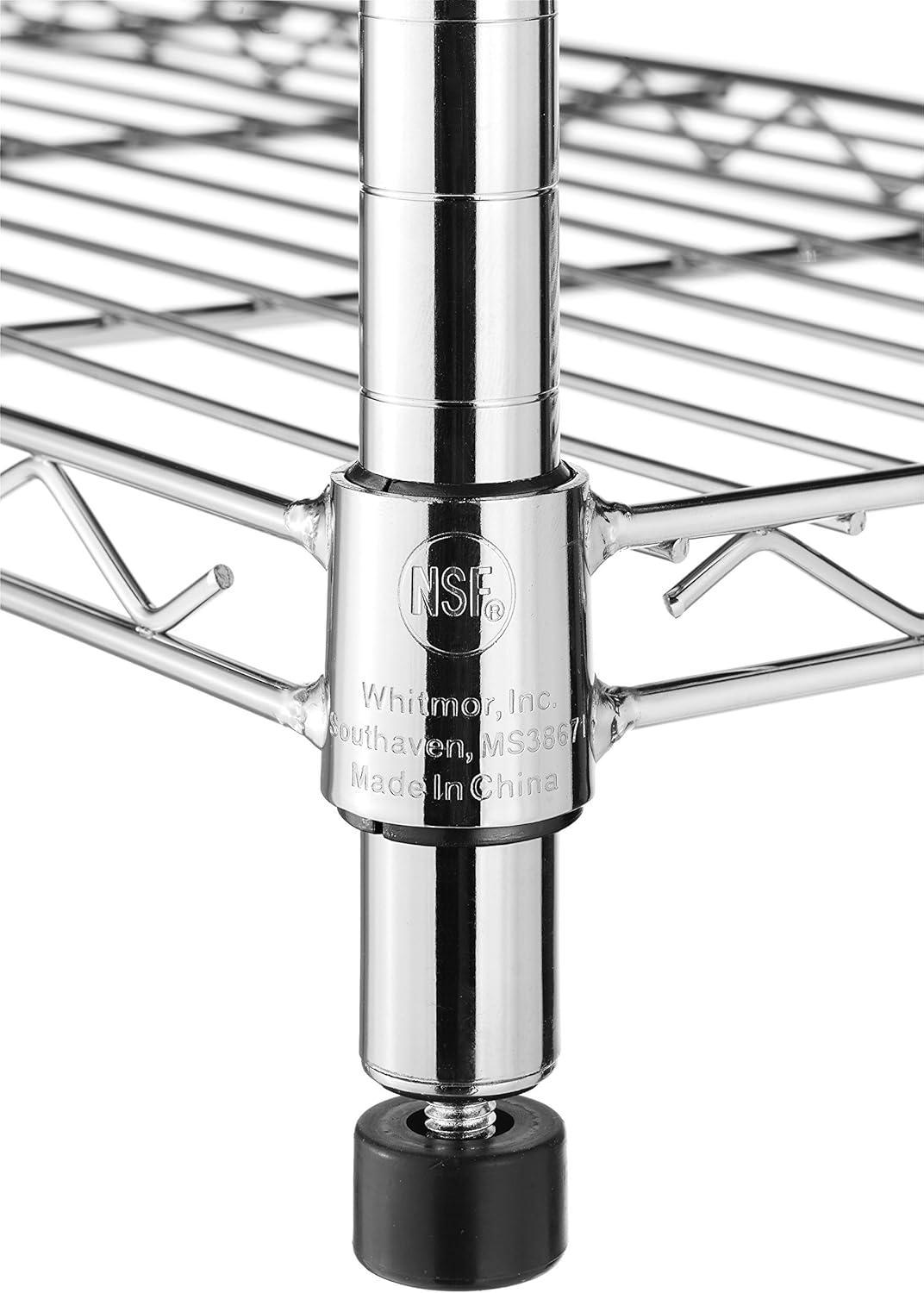 imageWhitmor 3Wire Shelving Unit Metal Storage Shelves Easy Assembly Home Organizer for Pantry Kitchen Garage Plant3tier 36l X 14w X 36h chrome