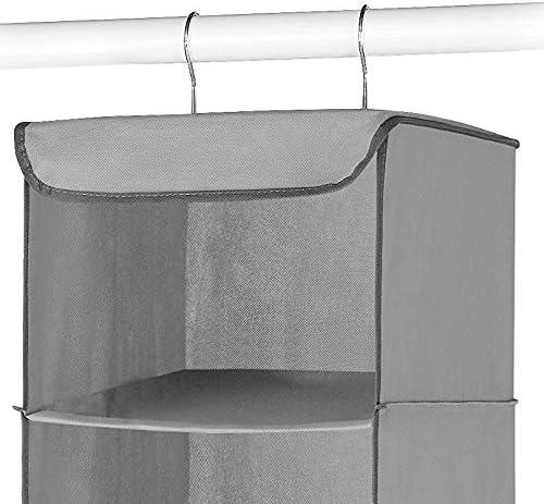 imageWhitmor 5 Section Closet Organizer Hanging Shelves with Sturdy Metal FrameGrey