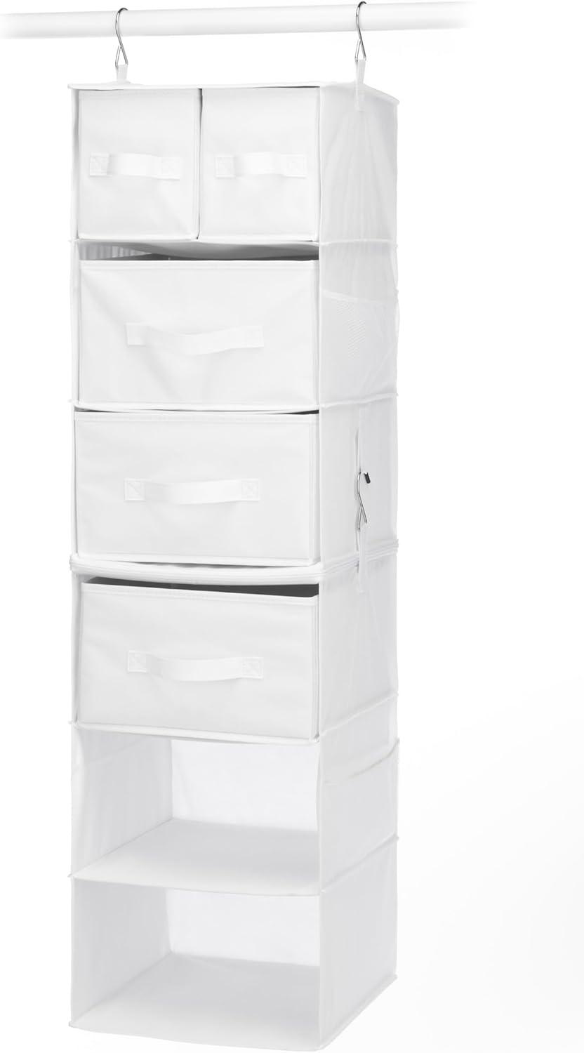 imageWhitmor 5 Section Closet Organizer Hanging Shelves with Sturdy Metal FrameWhite