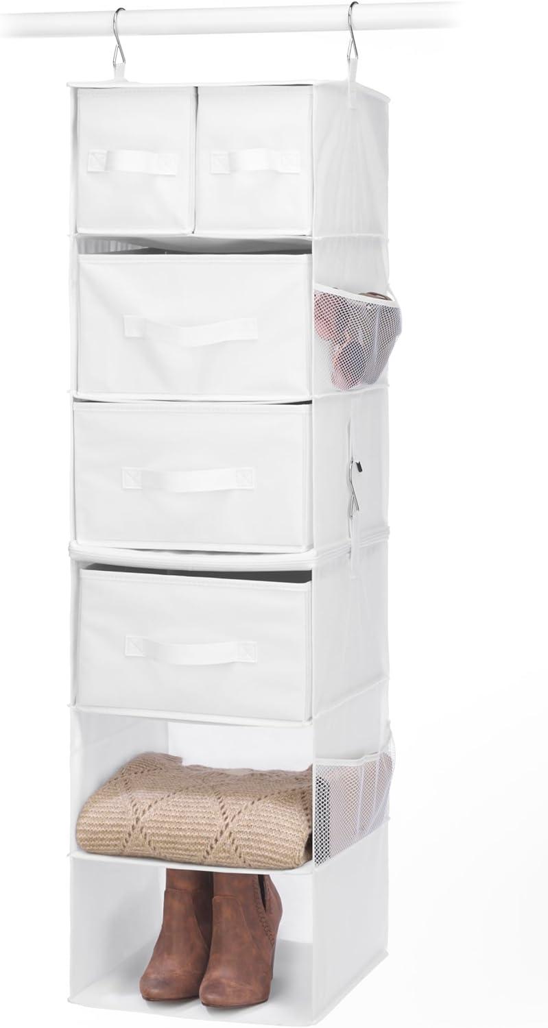 imageWhitmor 5 Section Closet Organizer Hanging Shelves with Sturdy Metal FrameWhite