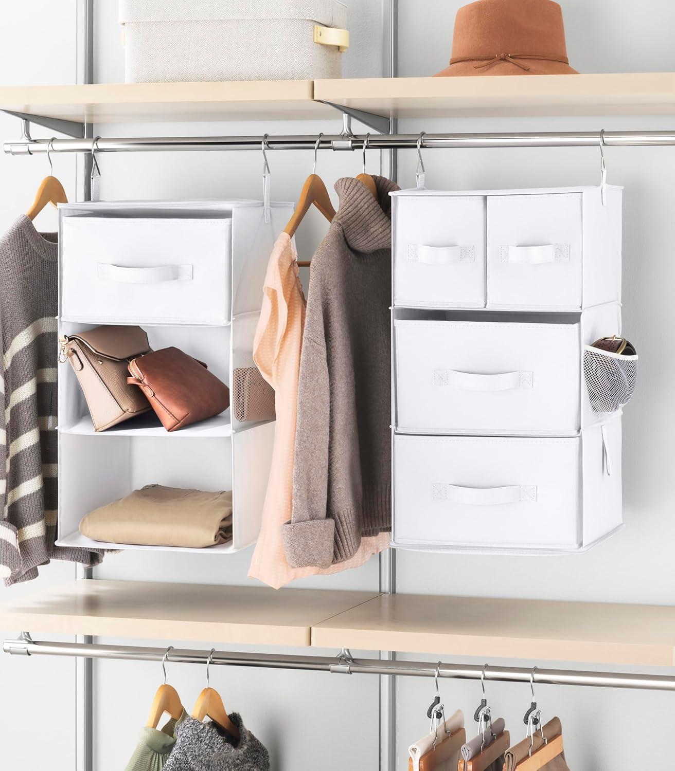 imageWhitmor 5 Section Closet Organizer Hanging Shelves with Sturdy Metal FrameWhite