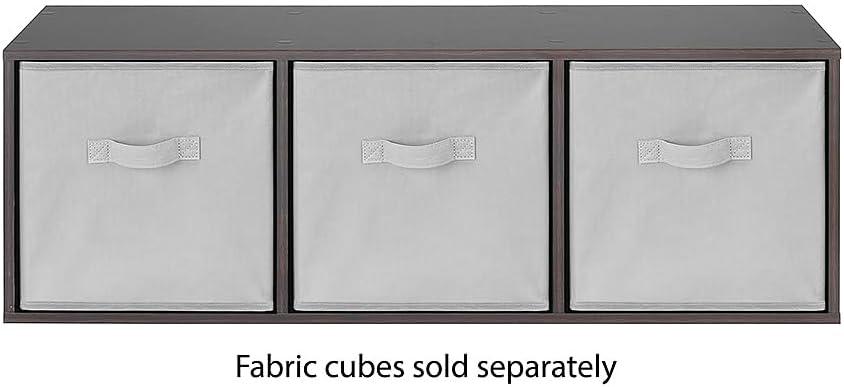 imageWhitmor 6 Cube Storage Organizer 3 Tier Stackable Mdf Wood Bookcase Open Storage Display Bookshelf Storage Cabinet for Living Room Bedroom Home Office 237quotL x 117quotW x 352quotH EspressoEspresso