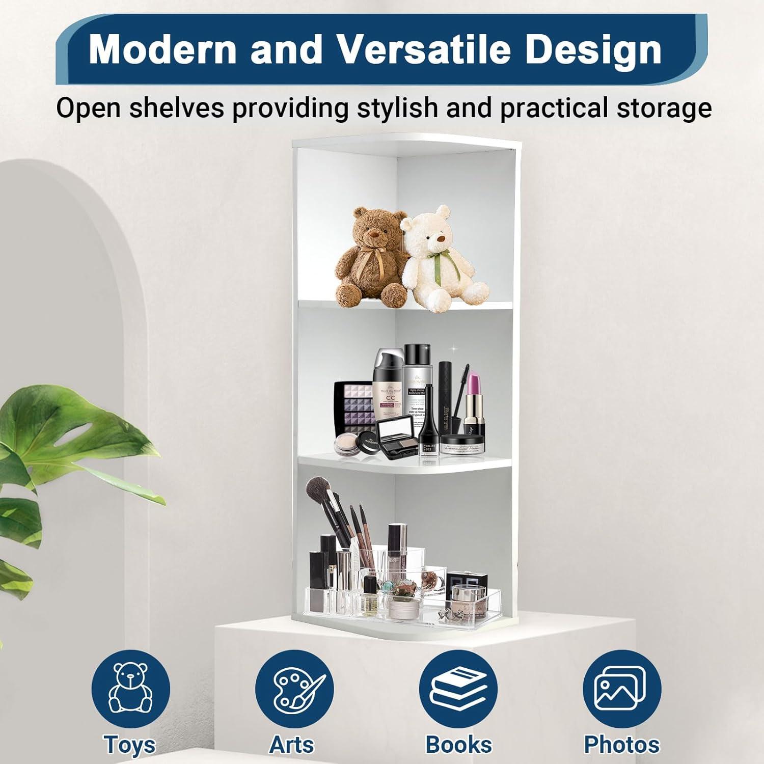 imageWhitmor 6 Cube Storage Organizer 3 Tier Stackable Mdf Wood Bookcase Open Storage Display Bookshelf Storage Cabinet for Living Room Bedroom Home Office 237quotL x 117quotW x 352quotH EspressoWhite