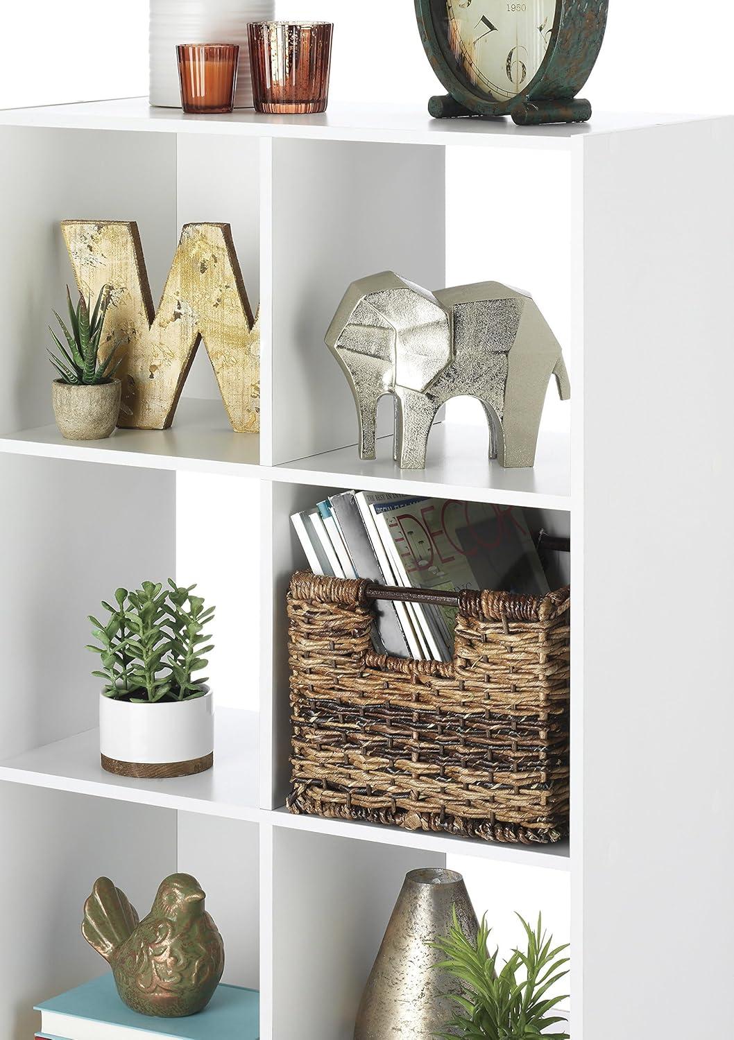 imageWhitmor 6 Cube Storage Organizer 3 Tier Stackable Mdf Wood Bookcase Open Storage Display Bookshelf Storage Cabinet for Living Room Bedroom Home Office 237quotL x 117quotW x 352quotH EspressoWhite