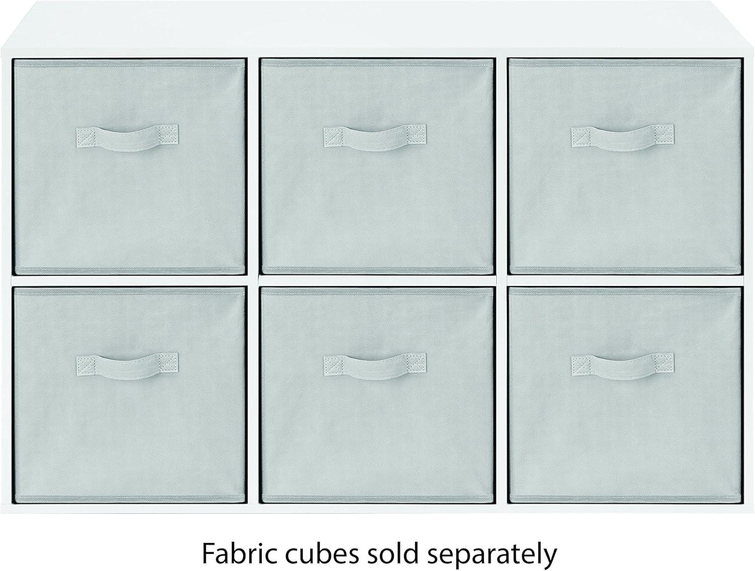 imageWhitmor 6 Cube Storage Organizer 3 Tier Stackable Mdf Wood Bookcase Open Storage Display Bookshelf Storage Cabinet for Living Room Bedroom Home Office 237quotL x 117quotW x 352quotH EspressoWhite