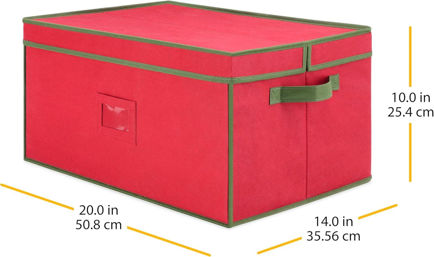 imageWhitmor 61295340 Ornament Storage 64 compartments RedRed