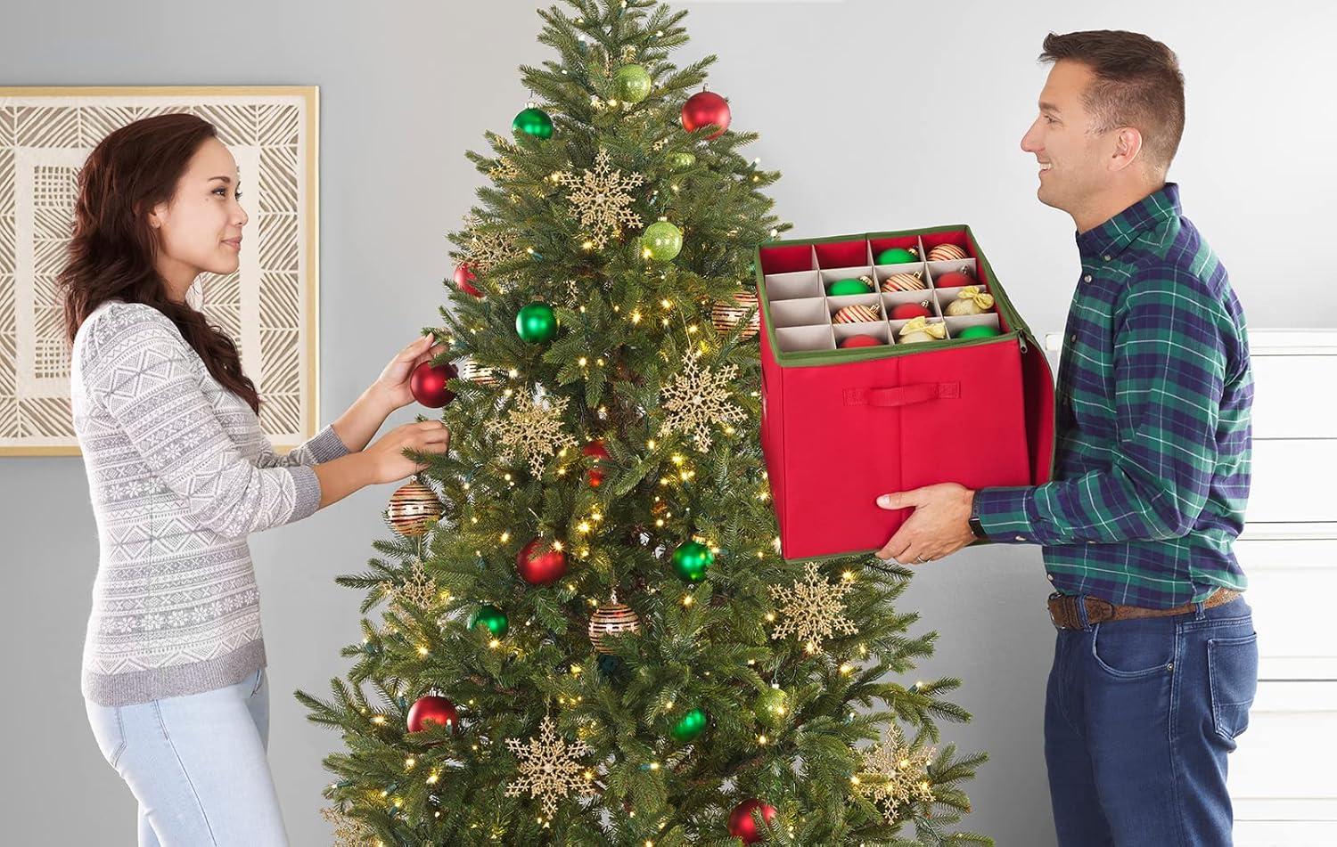 imageWhitmor 61295340 Ornament Storage 64 compartments RedRed