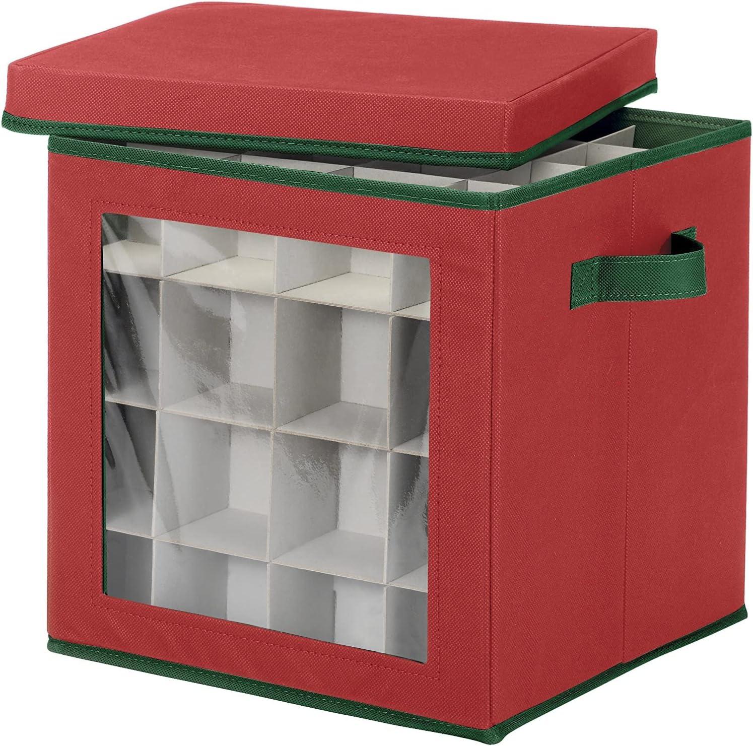 imageWhitmor 61295340 Ornament Storage 64 compartments RedRed