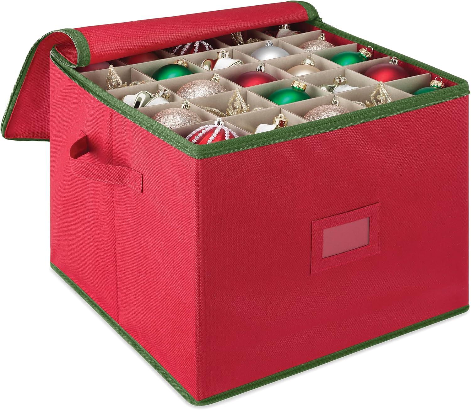 imageWhitmor 61295340 Ornament Storage 64 compartments RedRed