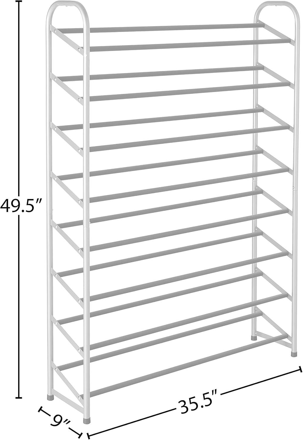 imageWhitmor 8 Tier Shoe Tower 40 Pair With NonSlip Racks