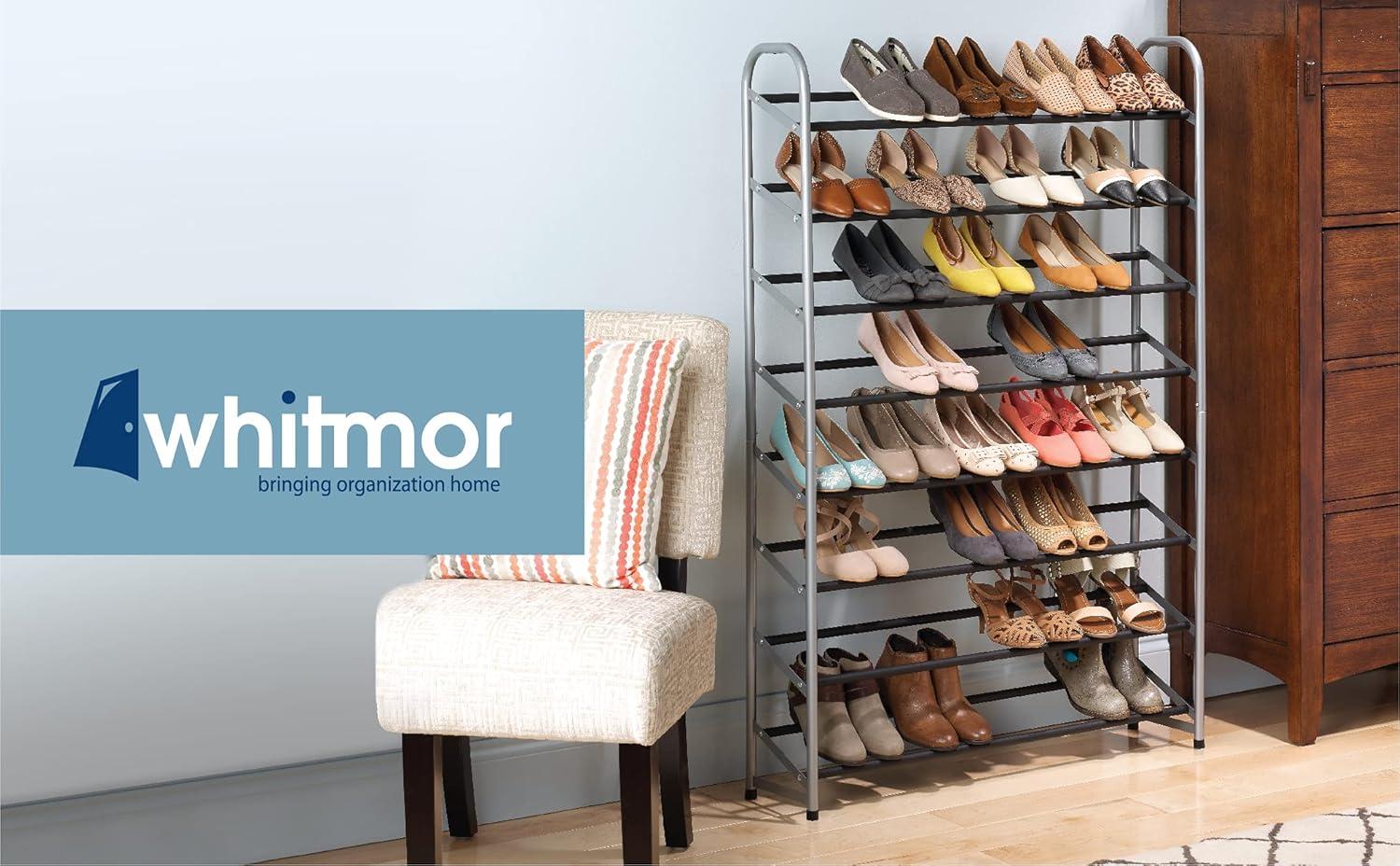 imageWhitmor 8 Tier Shoe Tower 40 Pair With NonSlip Racks
