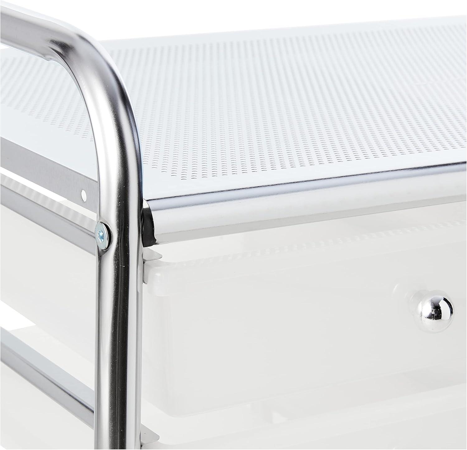 imageWhitmor Chrome and Plastic 12Drawer Storage Cart