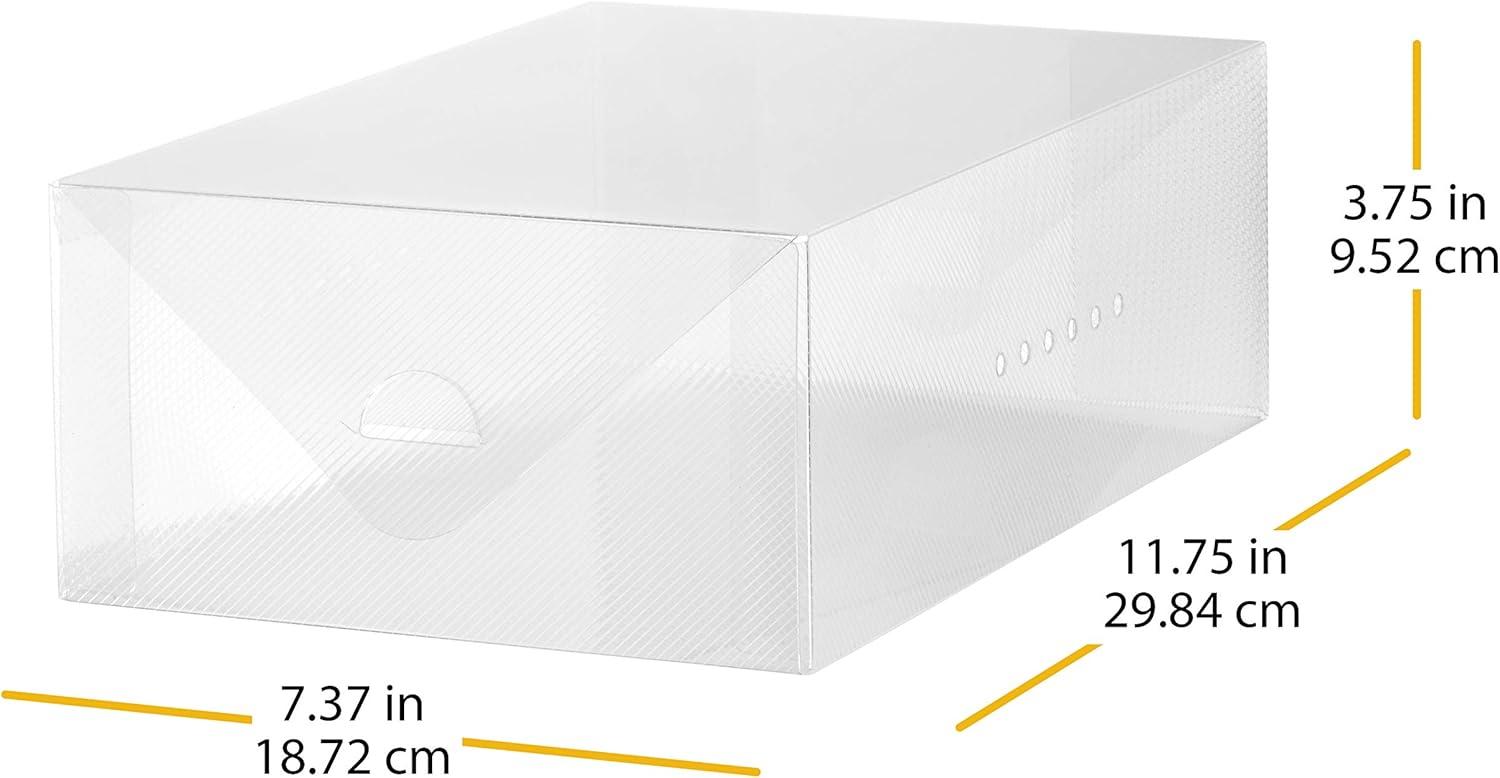 imageWhitmor Clear Vue Womens Shoe Box Set of 4 White 4 CountSet of 4