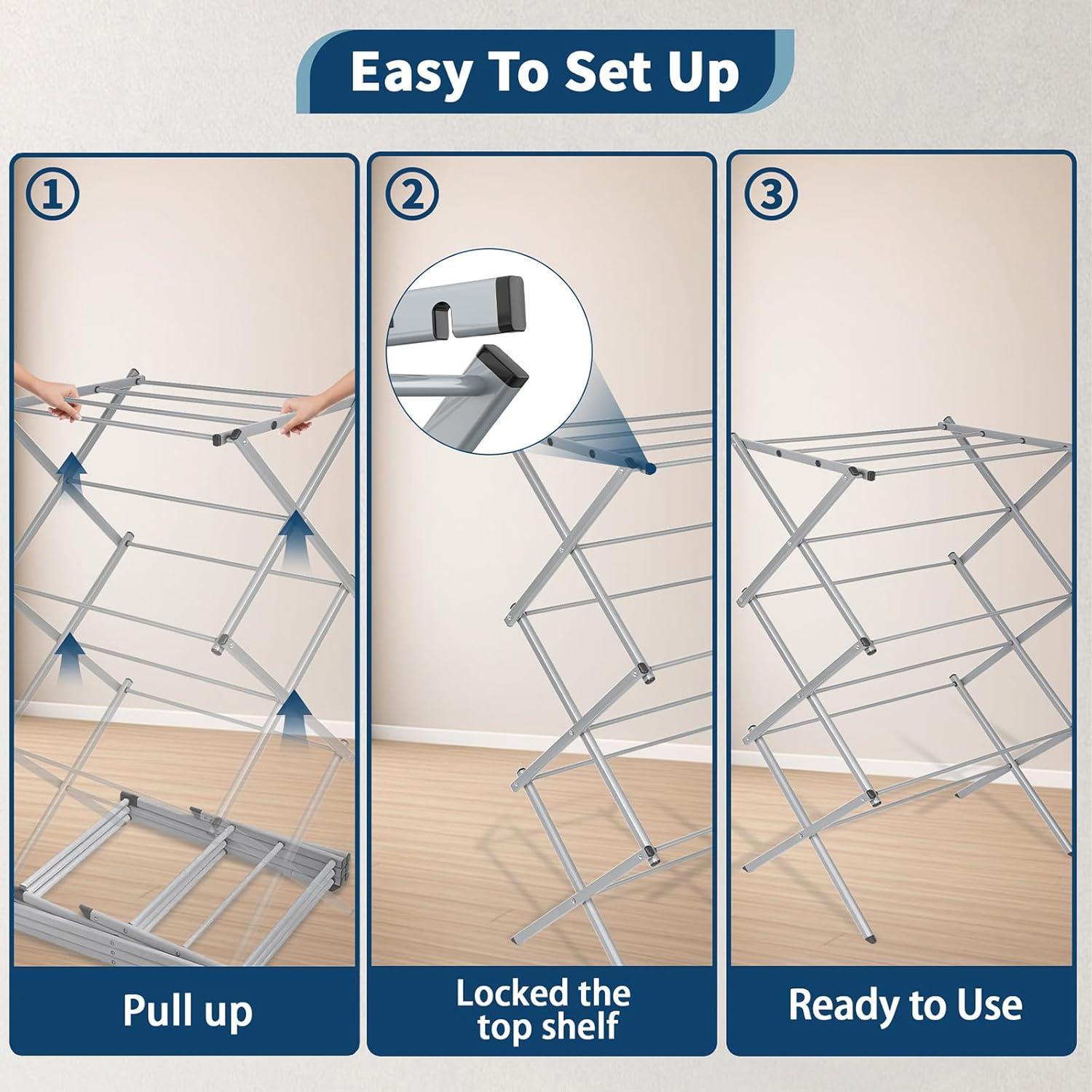 imageWhitmor Folding Drying RackGray