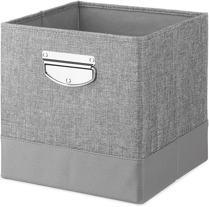 imageWhitmor Gray Collapsible Cubes 10quot L x 10quot W x 10quot H Set of 2Gray