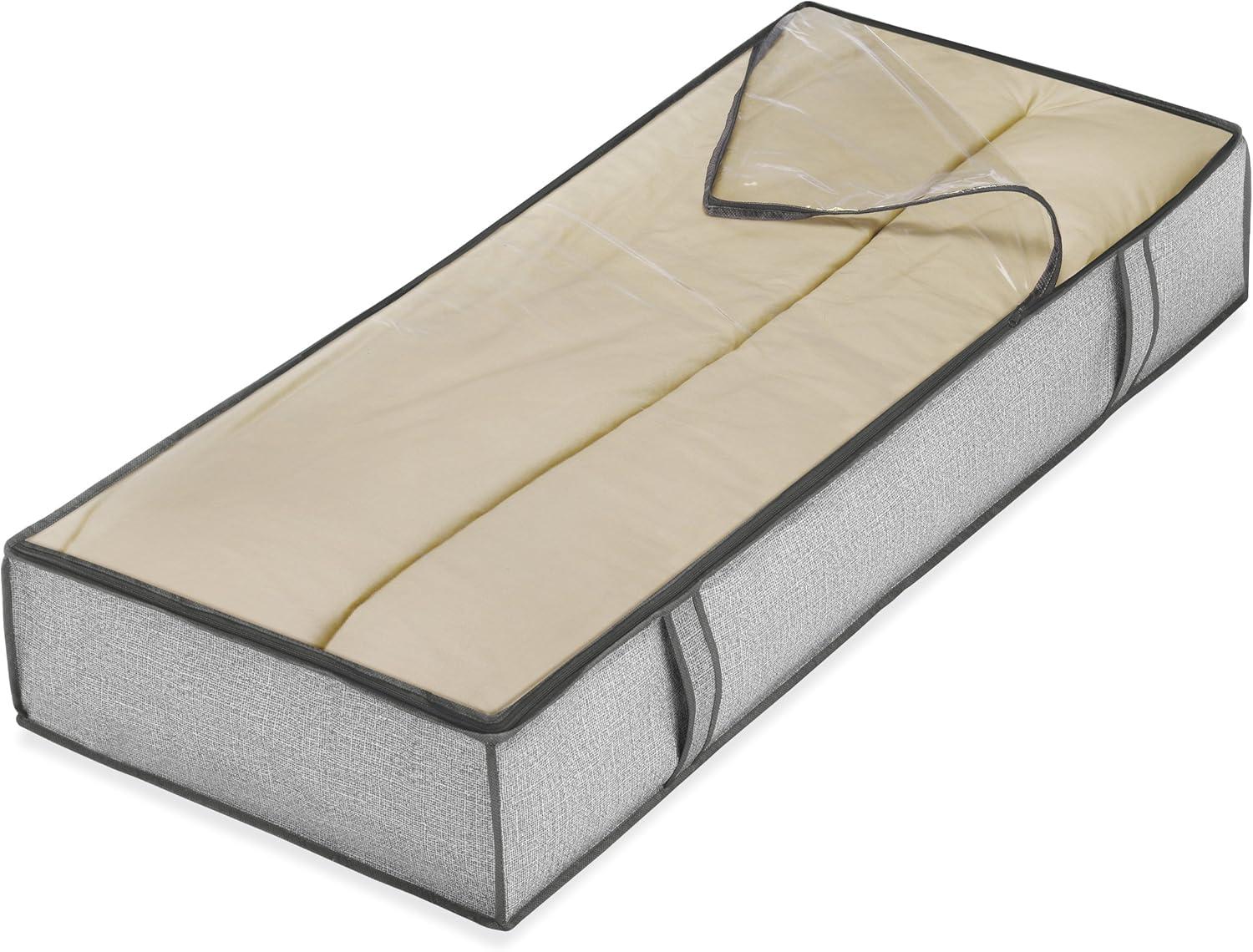 imageWhitmor Heavy Duty Canvas 12 Section Under Bed Shoe BagGray