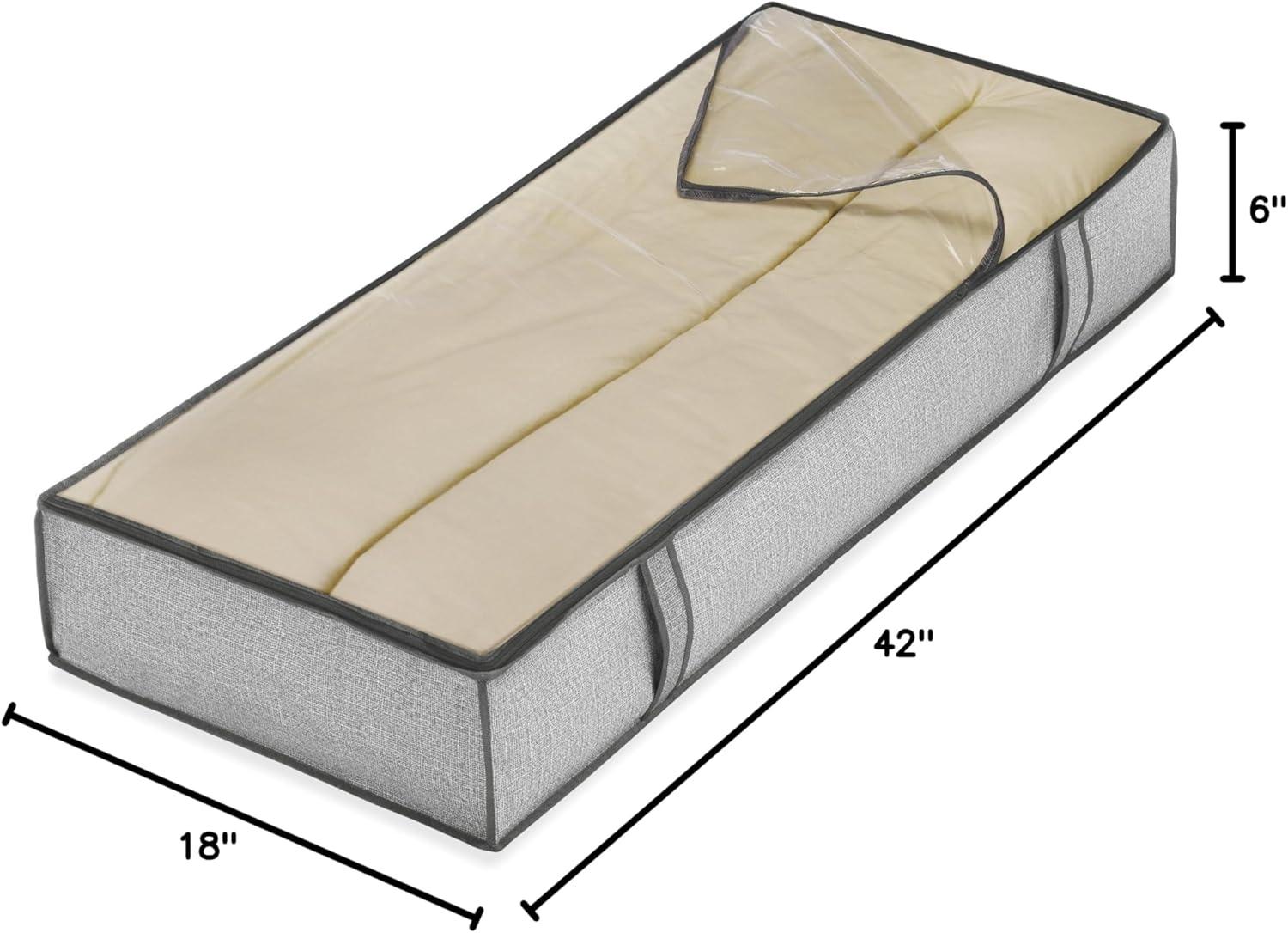 imageWhitmor Heavy Duty Canvas 12 Section Under Bed Shoe BagGray