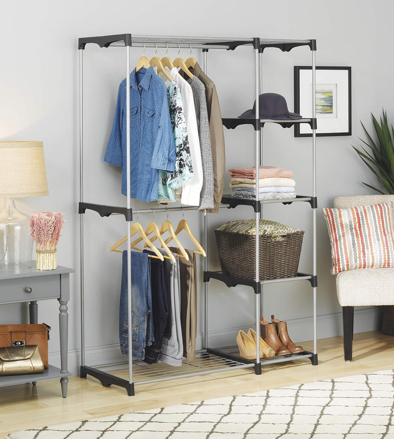 imageWhitmor Modern Industrial Freestanding Closet OrganizerSilver