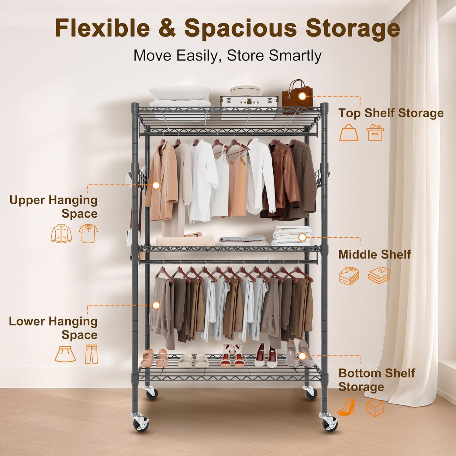 imageWhitmor Modern Industrial Wardrobe43 x 18 x 80 inch