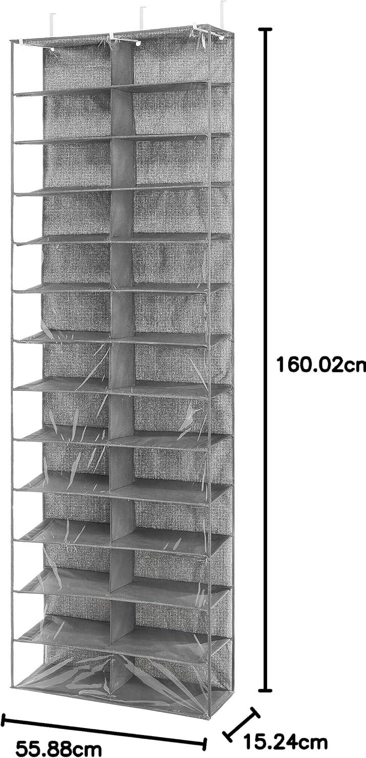 imageWhitmor Over The Door Shoe Shelves 26 Sections Crosshatch Gray26 Pair