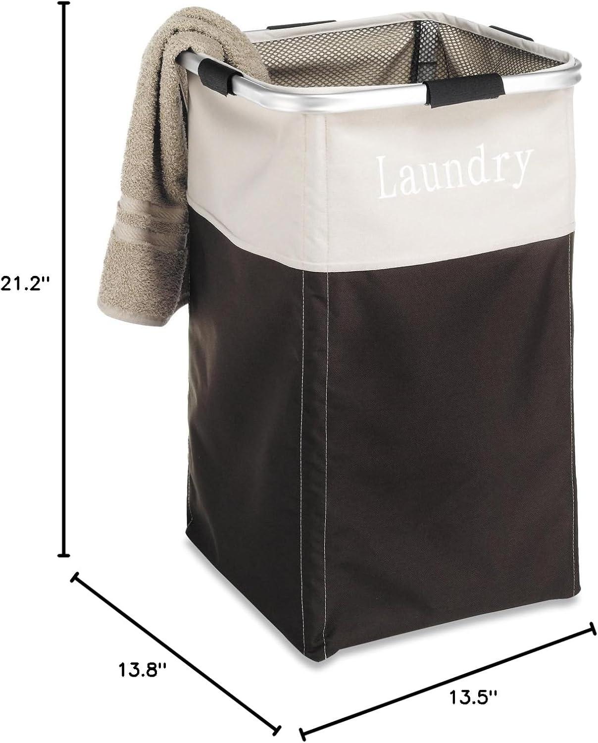 imageWhitmor Rattique Laundry Hamper with Lid and Removable Liner EspressoEspresso A