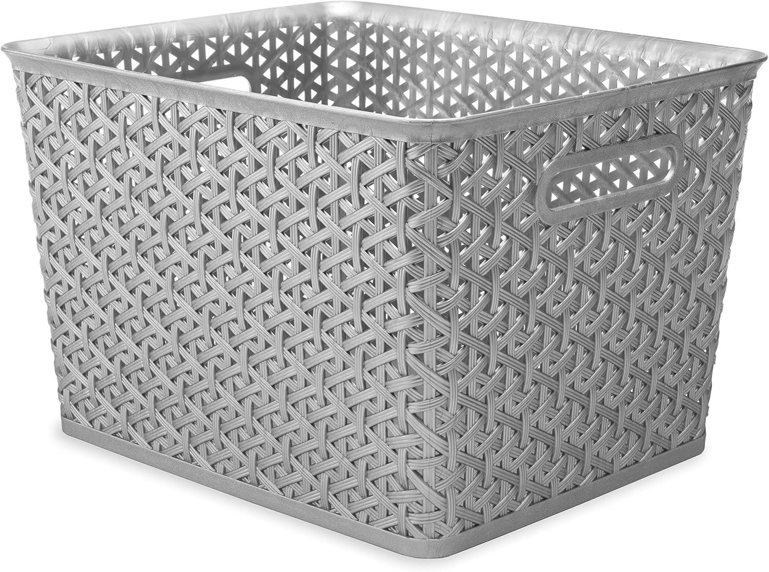 imageWhitmor Resin Form Tote Medium SilverSilver