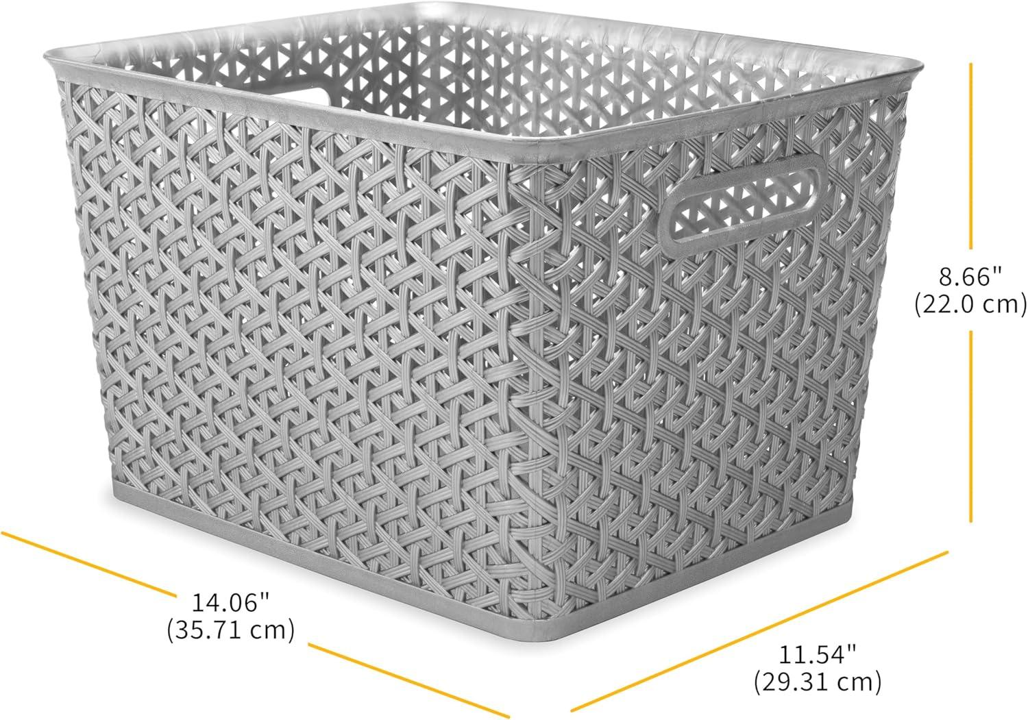 imageWhitmor Resin Form Tote Medium SilverSilver
