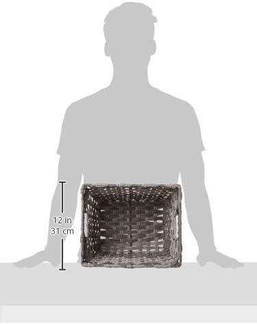 imageWhitmor Split Rattique Gray Wash Small Tote 60841501GWGray