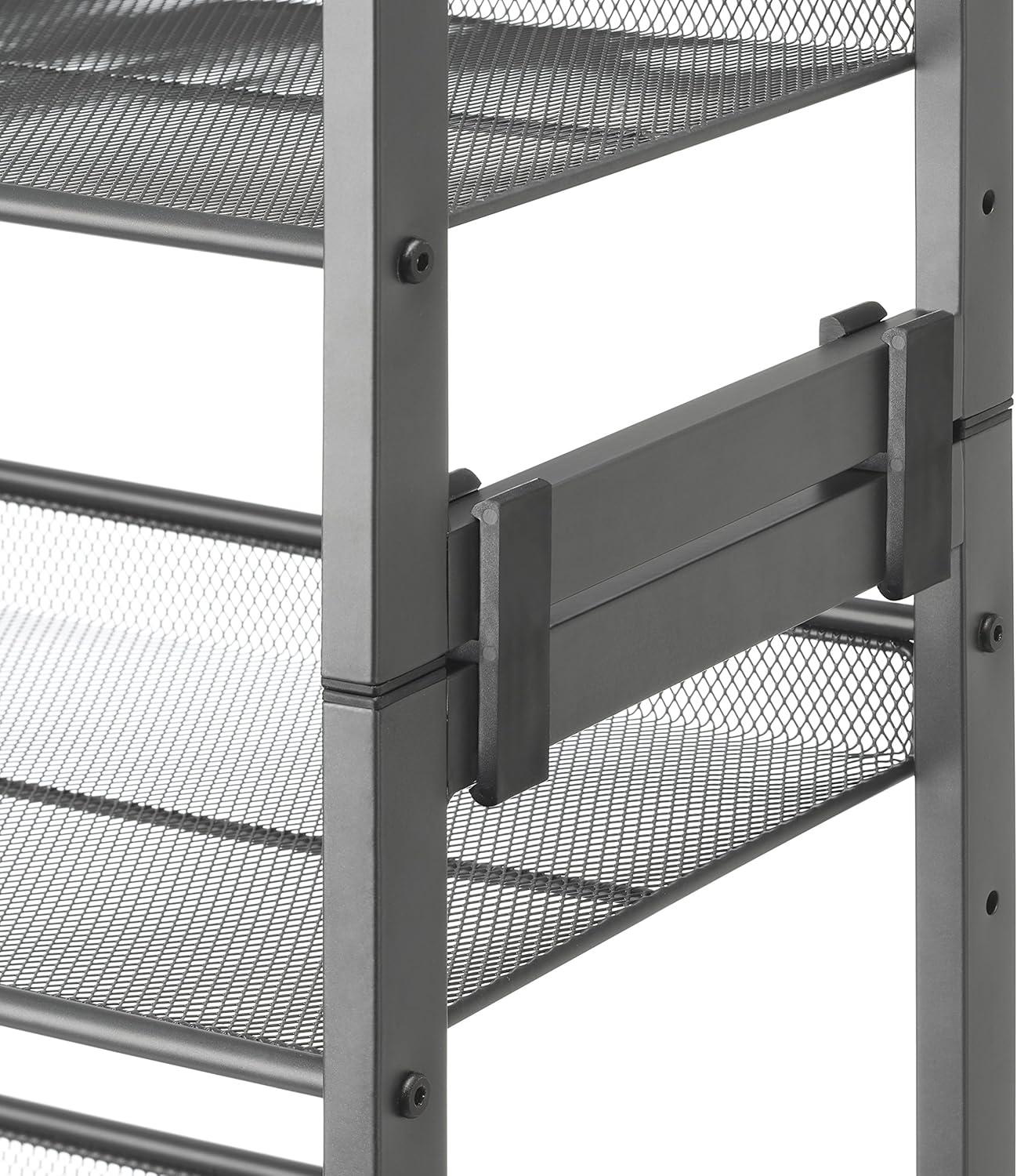 imageWhitmor Steel Mesh 3Tier Shoe Rack Gunmetal Gray3tier gunmetal Grey