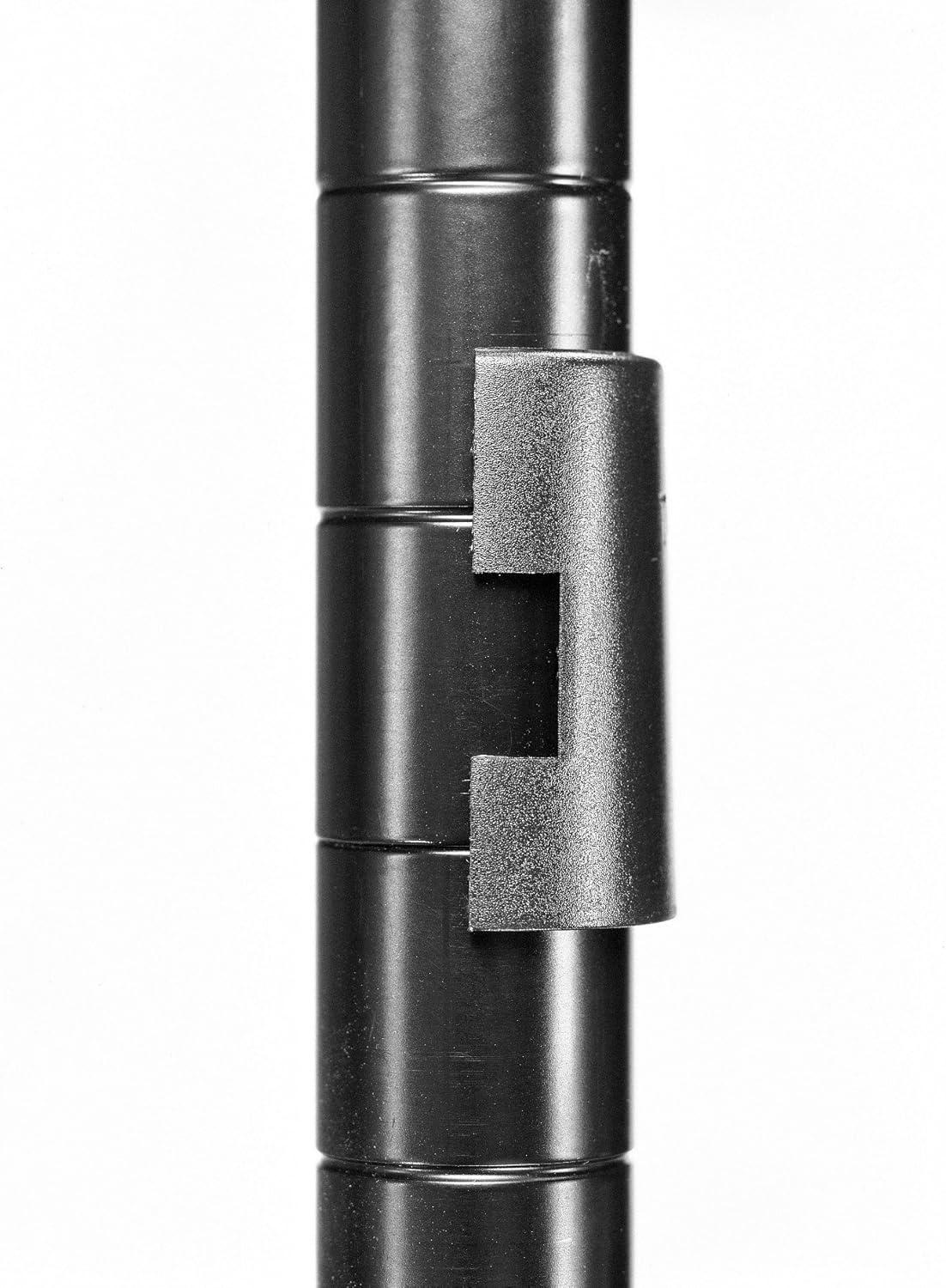 imageWhitmor Supreme 5 Tier Adjustable Shelving 500 Pound Weight Capacity Per Shelf Leveling FeetBlack