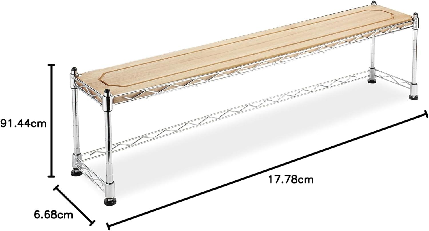 imageWhitmor Supreme Wood ampamp Chrome Sink Shelf66D x 358W x 92H