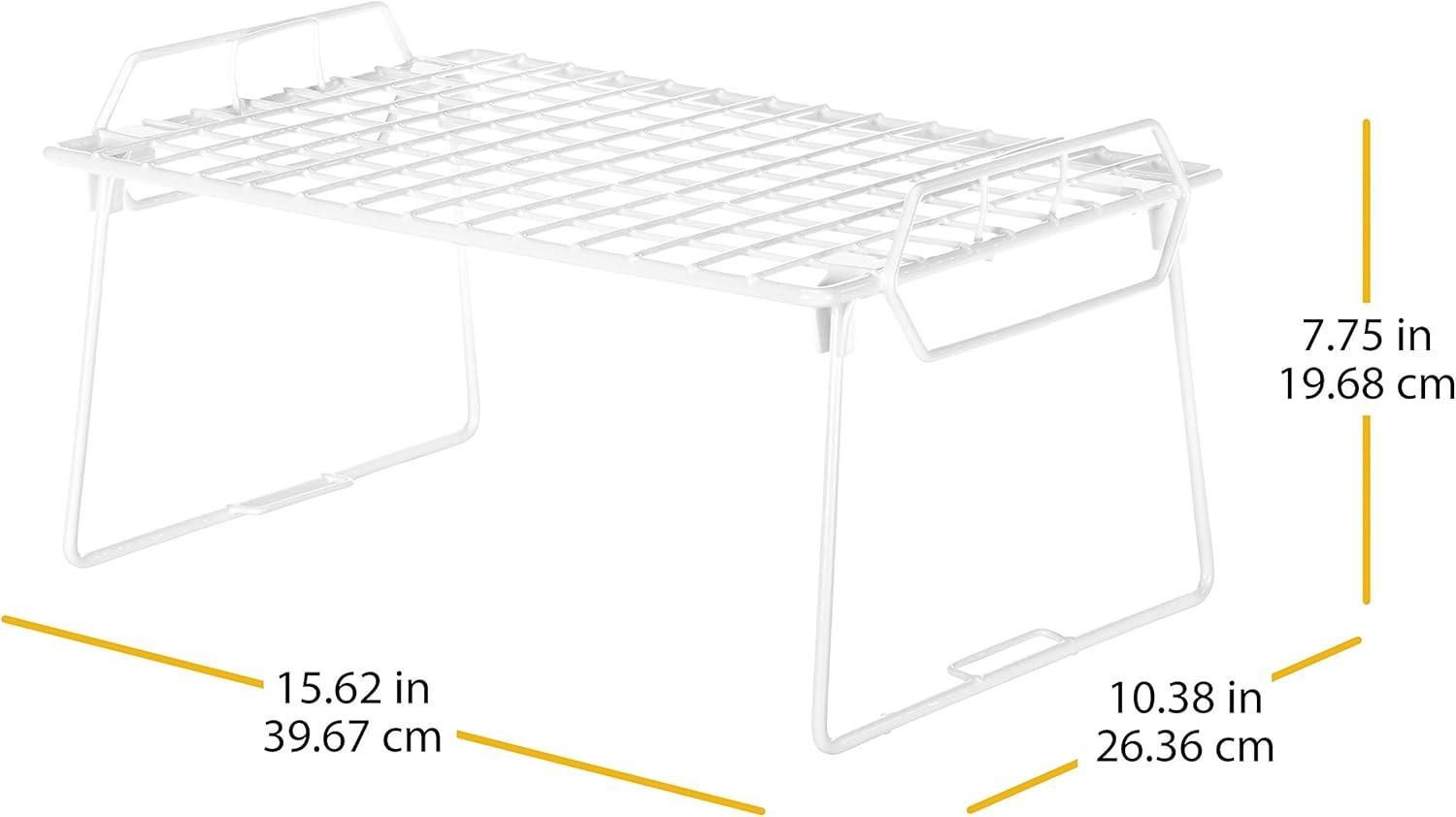 imageWhitmor Wire Grid Stacking Shelf Small White1TIER 10L x 16W x 8H