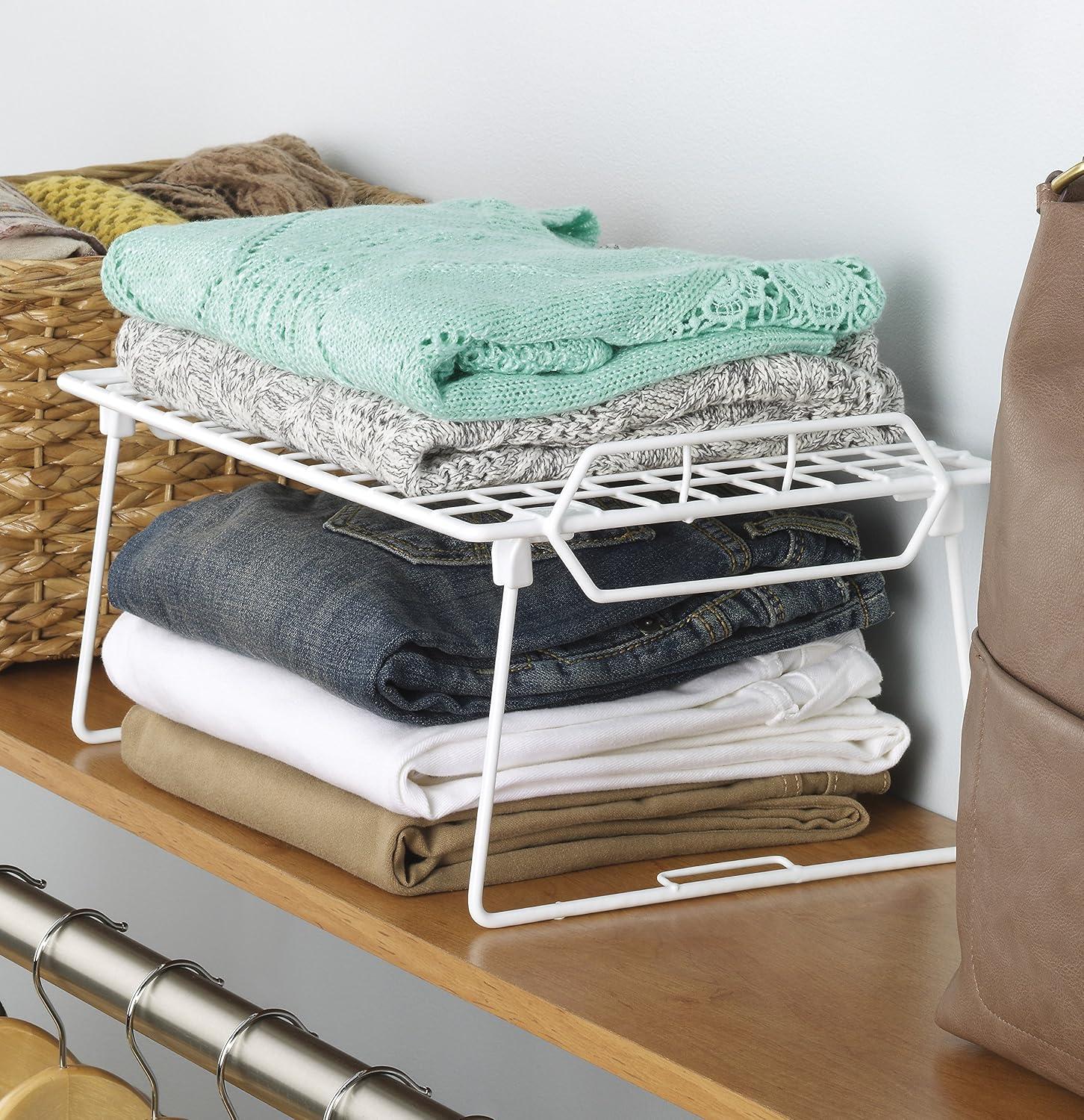 imageWhitmor Wire Grid Stacking Shelf Small White1TIER 10L x 16W x 8H