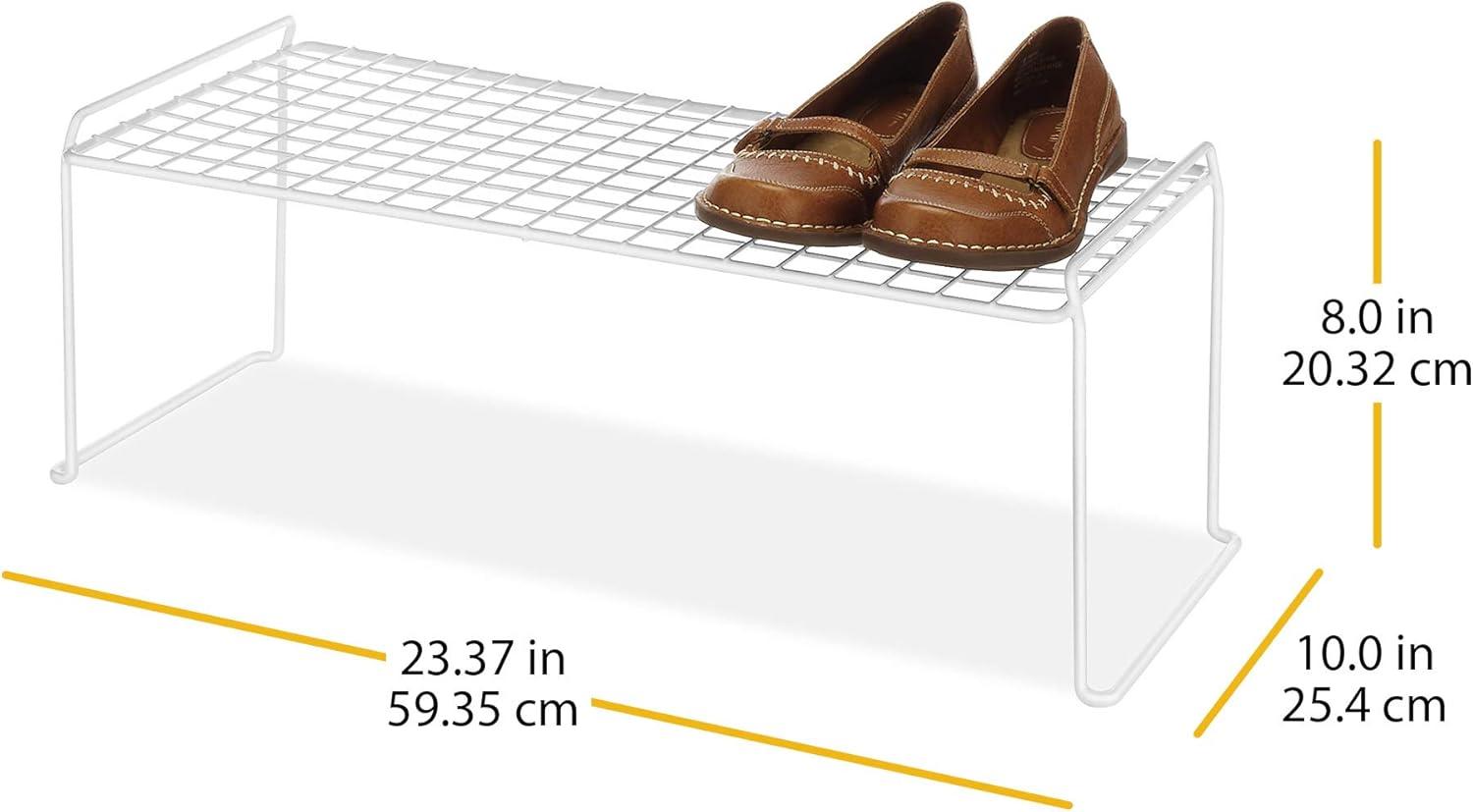 imageWhitmor Wire Grid Stacking Shelf Small White1TIER 10L x 23W x 8H