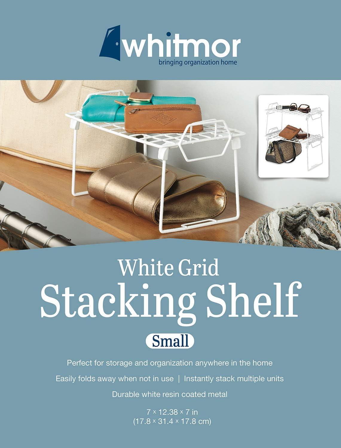 imageWhitmor Wire Grid Stacking Shelf Small White1TIER 7L x 12W x 7H