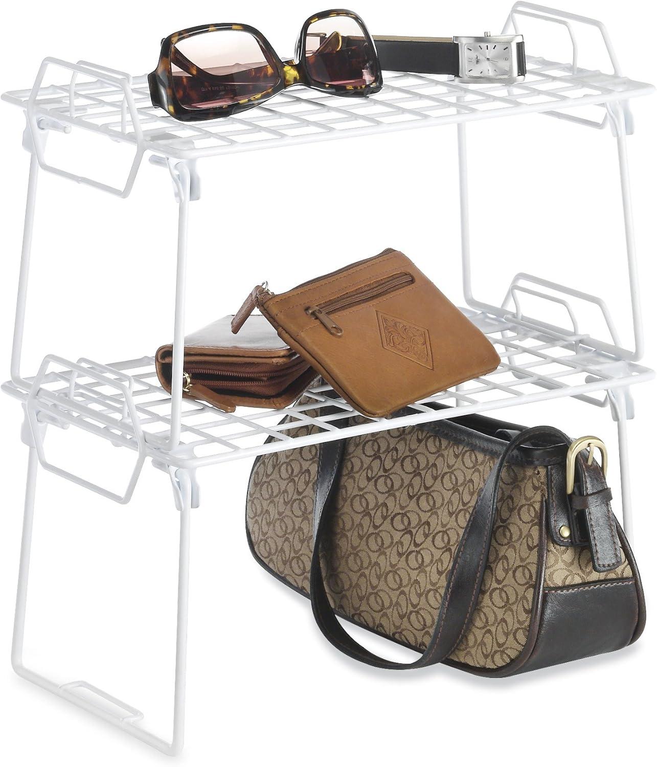 imageWhitmor Wire Grid Stacking Shelf Small White1TIER 7L x 12W x 7H