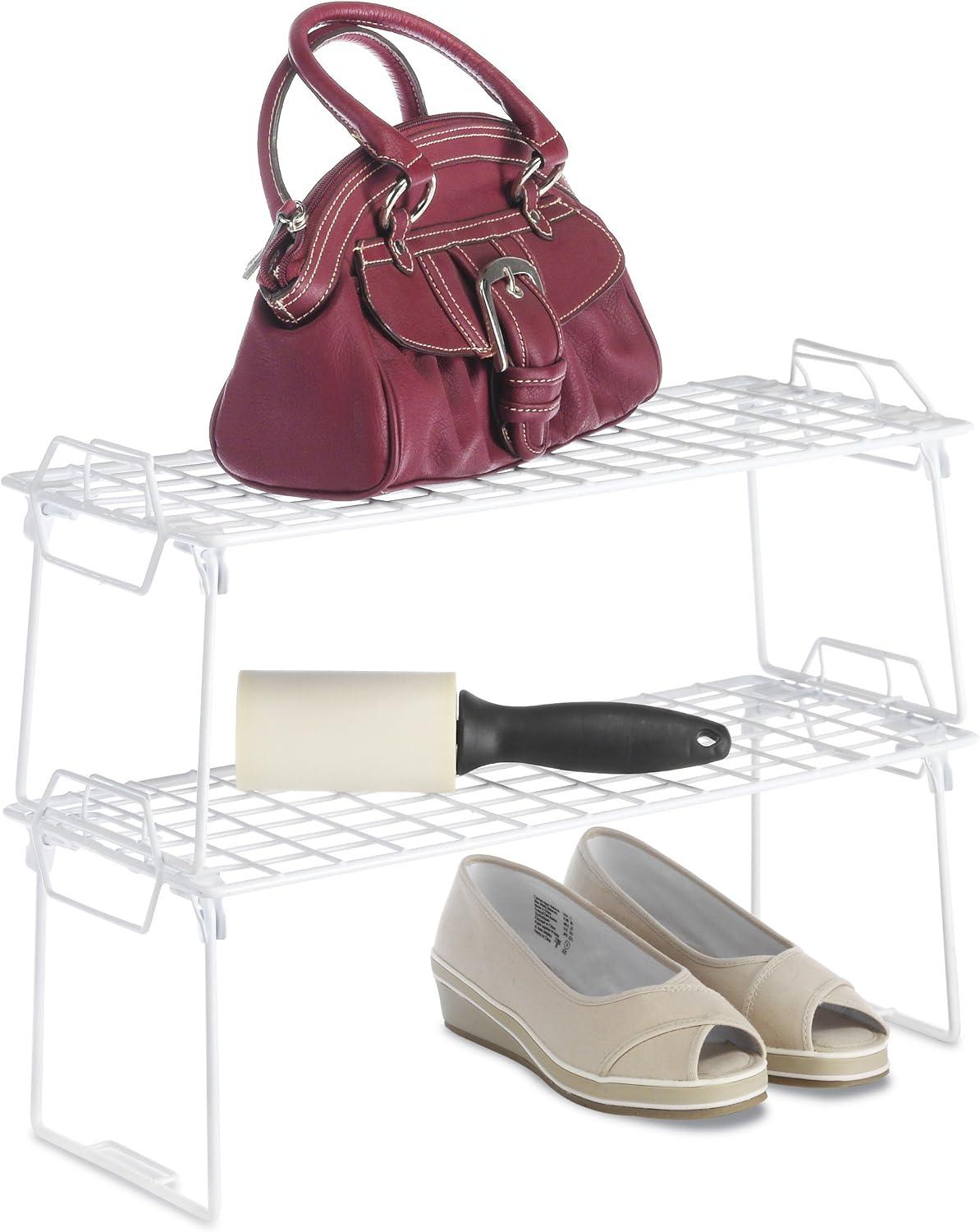 imageWhitmor Wire Grid Stacking Shelf Small White1TIER 7L x 18W x 7H