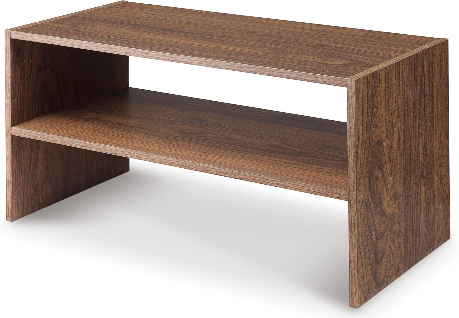 imageWhitmor Wood Stackable 2Shelf Shoe Rack 24 INCH EspressoBrown