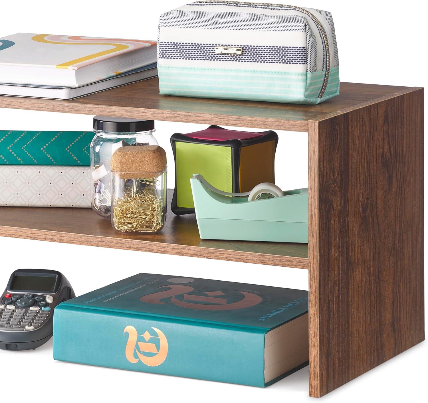 imageWhitmor Wood Stackable 2Shelf Shoe Rack 24 INCH EspressoBrown