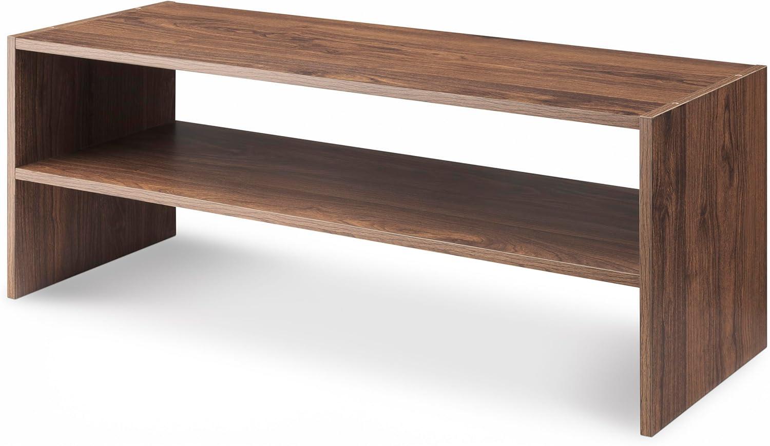 imageWhitmor Wood Stackable 2Shelf Shoe Rack 24 INCH EspressoBrown